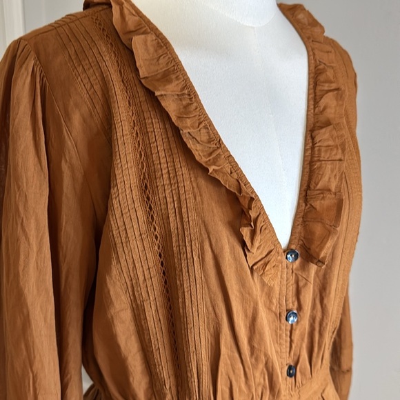 SCOTCH & SODA Sun Ray 100% Organic Cotton Lace Insert Long Sleeve Dress size‎ M - Picture 6 of 13